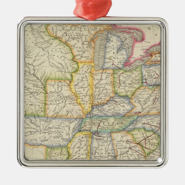 Ornamento De Metal Os Estados Unidos 13 (Frente)