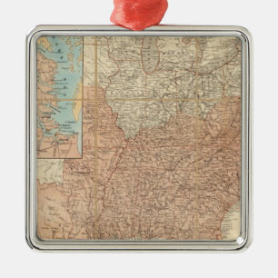 Ornamento De Metal Os Estados Unidos 2