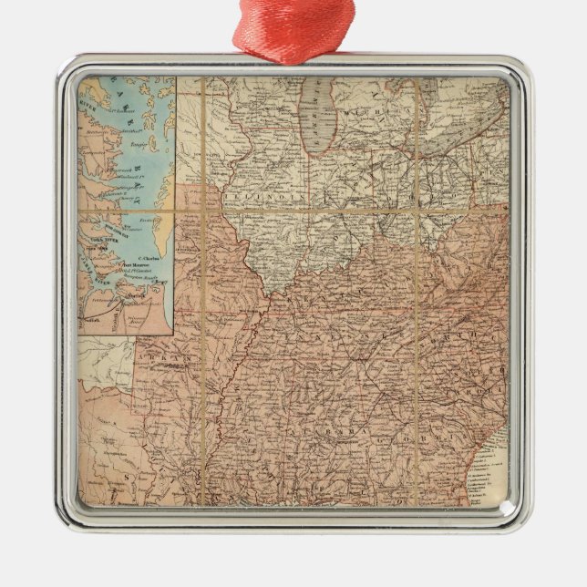 Ornamento De Metal Os Estados Unidos 2 (Frente)