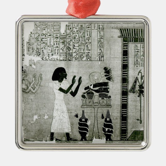 Ornamento De Metal Os falecidos acompanhados de sua irmã (Frente)