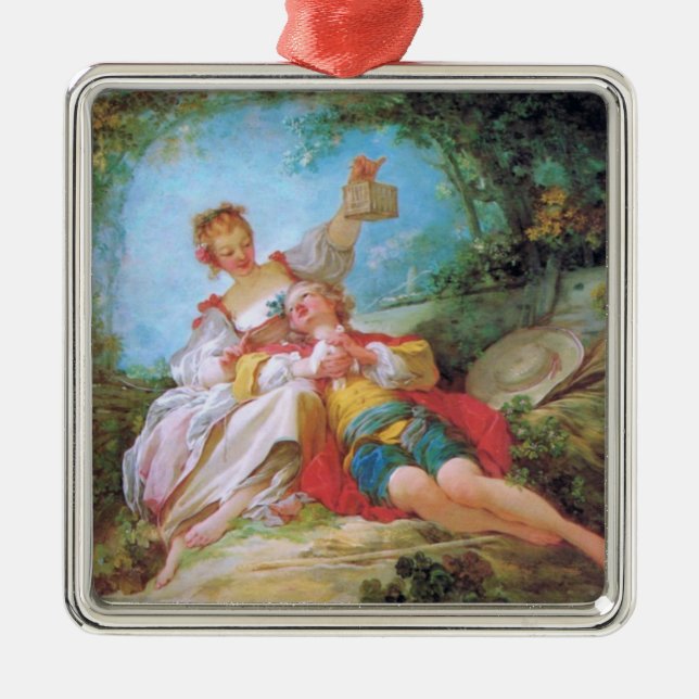 Ornamento De Metal Os Felizes Amantes - Férias/ (Frente)