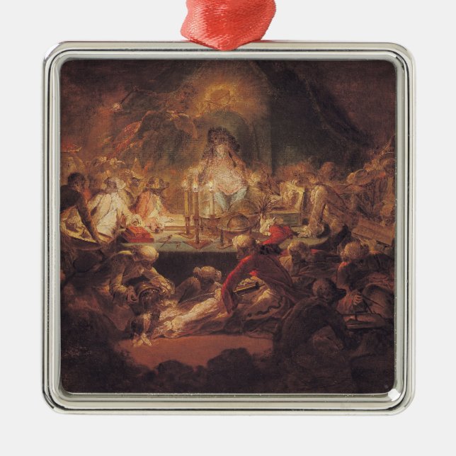 Ornamento De Metal Os Freemasons do macaco (Frente)