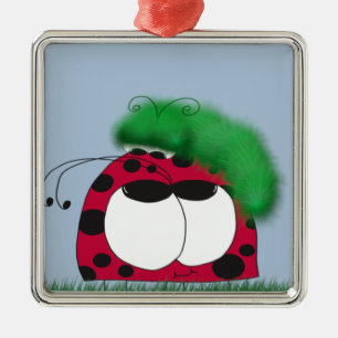 Ornamento De Metal Os Incomuns Amigos Ladybug e Caterpillar