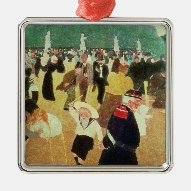 Ornamento De Metal Os jardins de Luxembourg, 1895 (Frente)