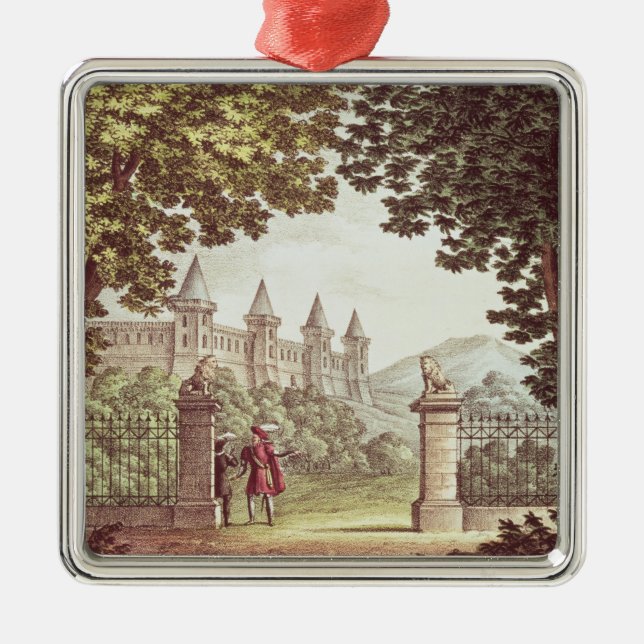 Ornamento De Metal Os jardins do castelo de Windsor (Frente)