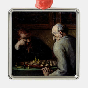 Ornamento De Metal Os jogadores de xadrez, c.1863-67