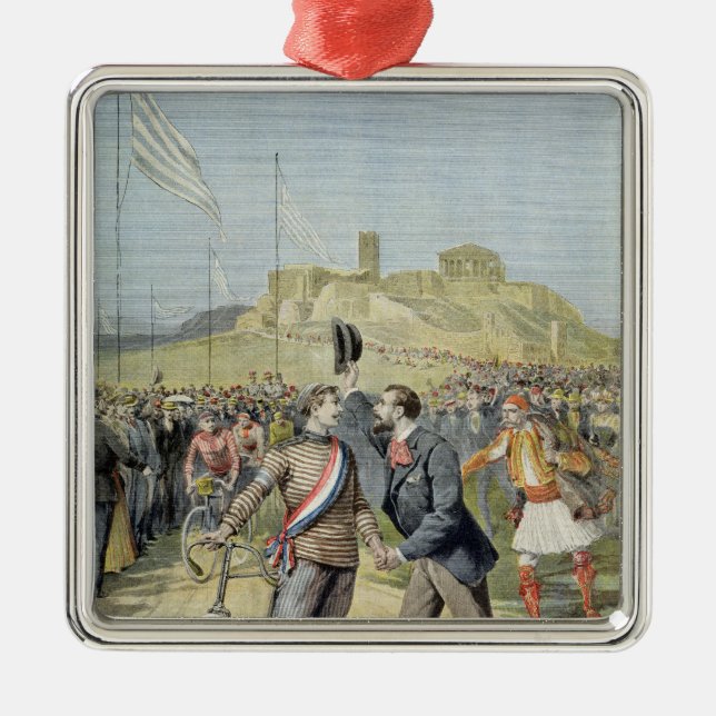 Ornamento De Metal Os Jogos Olímpicos em Atenas (Frente)