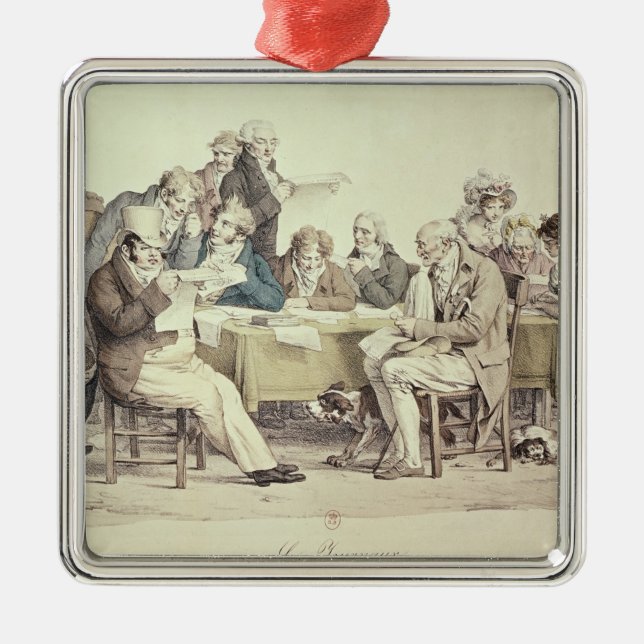 Ornamento De Metal Os jornais (Frente)