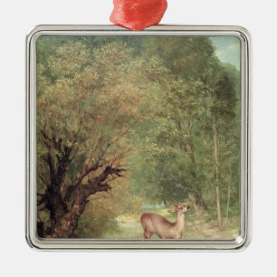 Ornamento De Metal Os Ovas-Cervos caçados no alerta, primavera, 1867