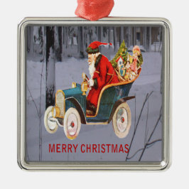 Ornamento De Metal Os Papais noeis estão dirigindo para o seu pedido 