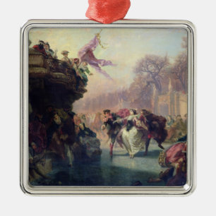Ornamento De Metal Os patinadores