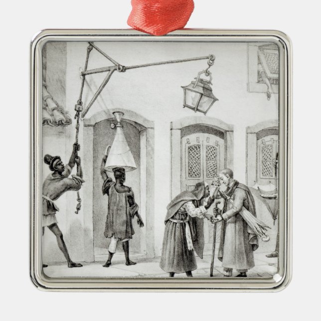 Ornamento De Metal Os primeiros trabalhos da manhã (Frente)