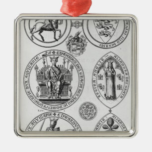 Ornamento De Metal Os selos de Edward mim