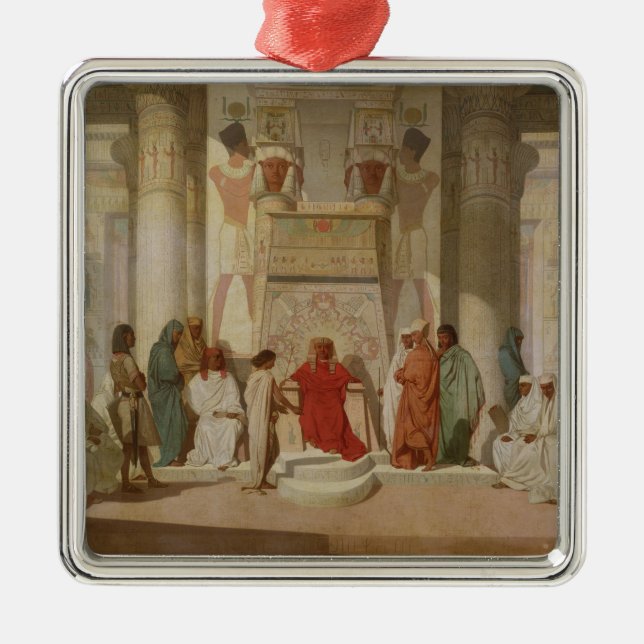 Ornamento De Metal Os sonhos do Pharaoh de explicação de Joseph (Frente)