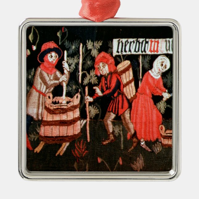Ornamento De Metal Os trabalhos dos meses, de Alsácia (Frente)