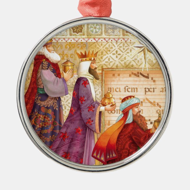 Ornamento De Metal Os três reis (Frente)