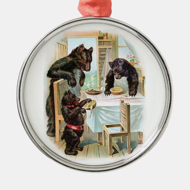 Ornamento De Metal Os Três Ursos (Frente)