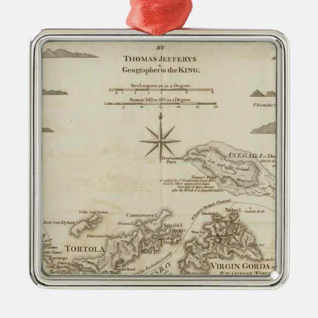 Ornamento De Metal Os Virgin Islands (Frente)
