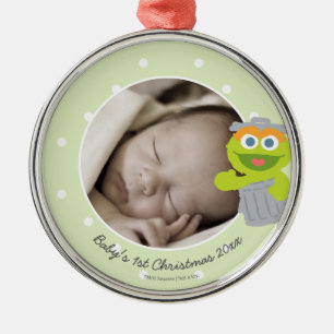 Ornamento De Metal Oscar Natal de Bebê - Adicione seu Nome