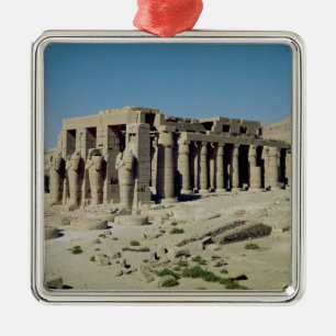 Ornamento De Metal Osiride figura Ramesses II que flanqueiam as