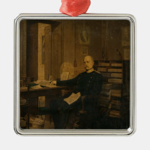 Ornamento De Metal Otto von Bismarck em seu estudo