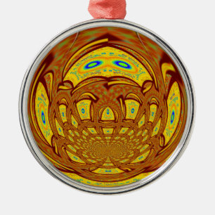 Ornamento De Metal Ouro Baseball Glove