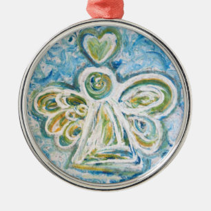 Ornamento De Metal Ouro Blue Angel Ornament