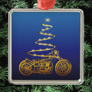 Ornamento De Metal ouro e azul de motocicletas