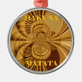 Ornamento De Metal Ouro Giraffe Art