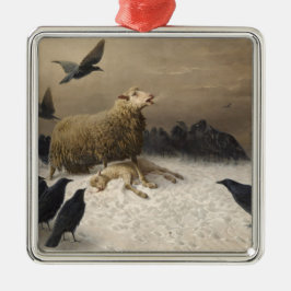 Ornamento De Metal Ovelha com Morto