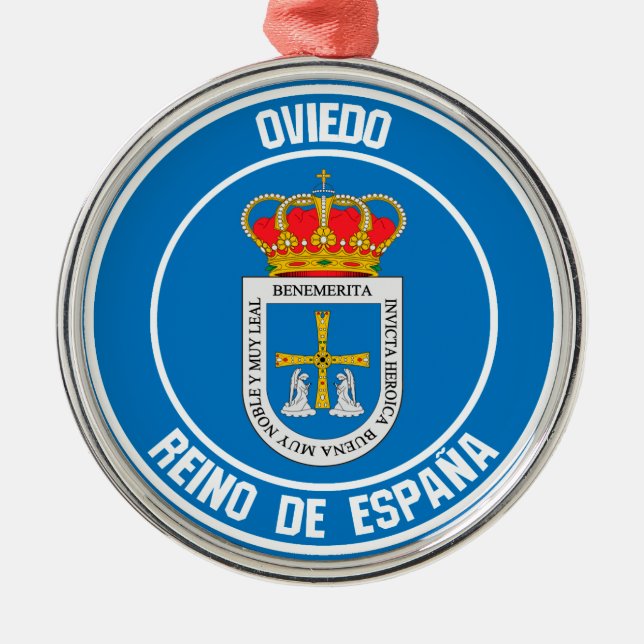 Ornamento De Metal Oviedo Round Emblem (Frente)