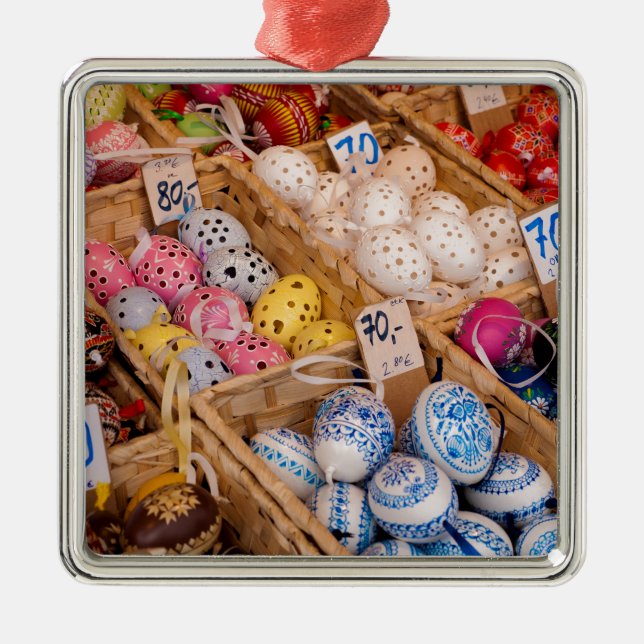 Ornamento De Metal Ovos da páscoa checos (Frente)