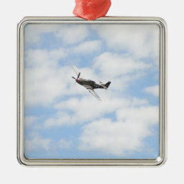 Ornamento De Metal P51 Mustang em Voo