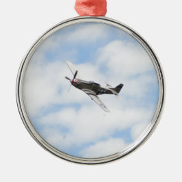 Ornamento De Metal P51 Mustang em Voo
