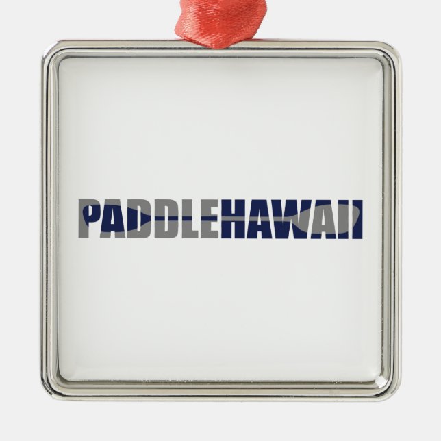 Ornamento De Metal Paddle Hawaii Kayaking (Frente)