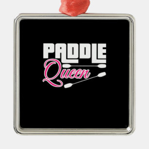 Ornamento De Metal Paddle Queen Girl Kayak