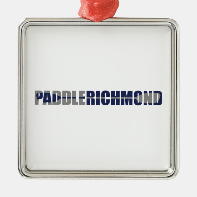 Ornamento De Metal Paddle Richmond Virginia Kayaking (Frente)