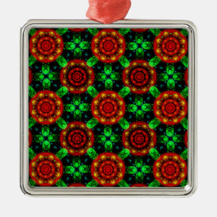 Ornamento De Metal Padrão Abstrato Floral Moderno Boho Elegante #504