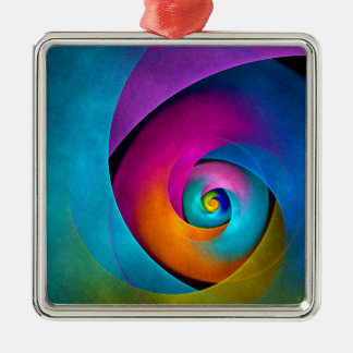 Ornamento De Metal Padrão Azul Cor-de-rosa Abstrato Floral Moderno #1