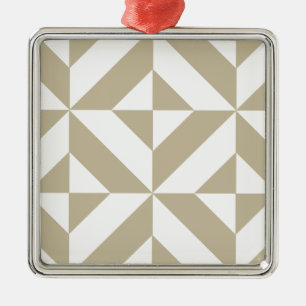 Ornamento De Metal Padrão de Cubo Clay Geométrico Deco