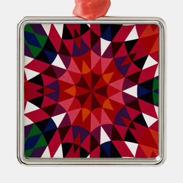 Ornamento De Metal Padrão de Feriado (Frente)