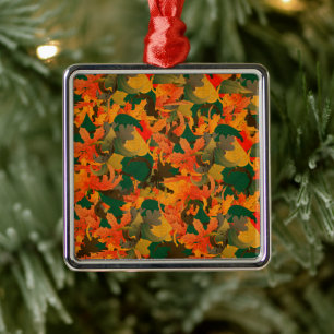 Ornamento De Metal Padrão de Folhas Caindo para Outono
