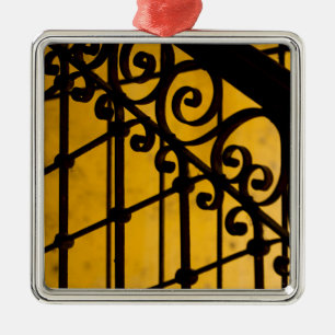 Ornamento De Metal Padrão de portão de ferro em amarelo, Cuba