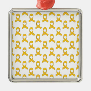 Ornamento De Metal Padrão Dourado de fita
