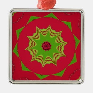 Ornamento De Metal padrão étnico africano vermelho