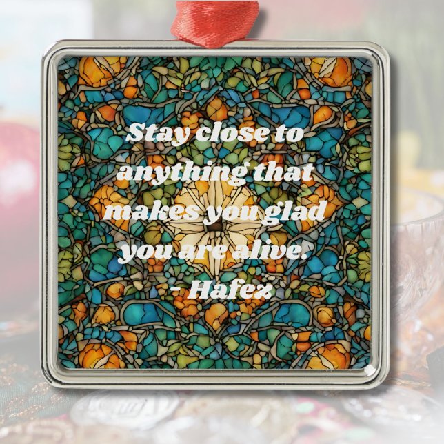 Ornamento De Metal Padrão Mosaico Personalizado Nowruz Presente no An (Custom Mosaic Pattern Nowruz Iranian New Year Gift)