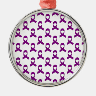 Ornamento De Metal Padrão Roxo de Fita