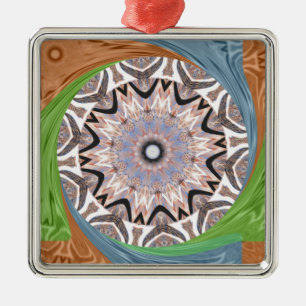 Ornamento De Metal Padrão tradicional africano de feijão