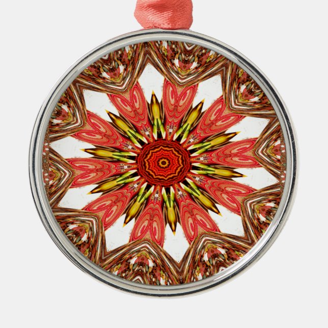 Ornamento De Metal Padrão tradicional asiático africano (Frente)