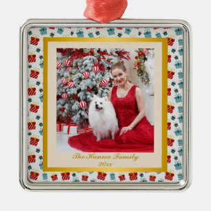 Ornamento De Metal Padrões de fundo para presentes de Natal e Ano Nov